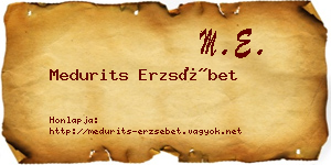 Medurits Erzsébet névjegykártya