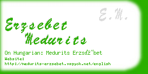 erzsebet medurits business card